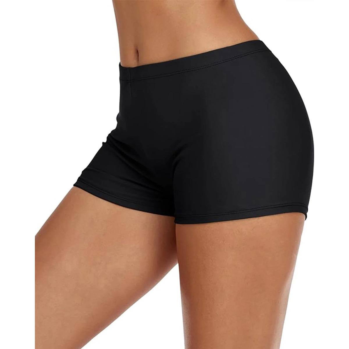 

Женские плавки с низкой талией Charmleaks, однотонные плавки-танкини, плавки бикини, шорты-боксеры XXL чёрный