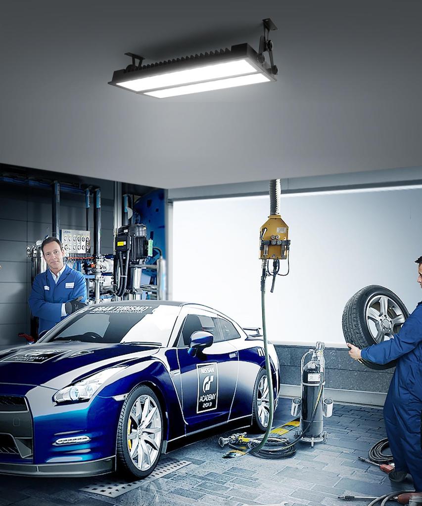 120W LED High Bay High To a 1200W Mercury Vapor 5500K Daylight IP66 Waterproof and Cold Ideal for Bulletin Parking Factory Warehouse Indoor and