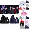Bluza z nadrukiem BTS z podszewką polarową dla młodzieży, do noszenia na co dzień