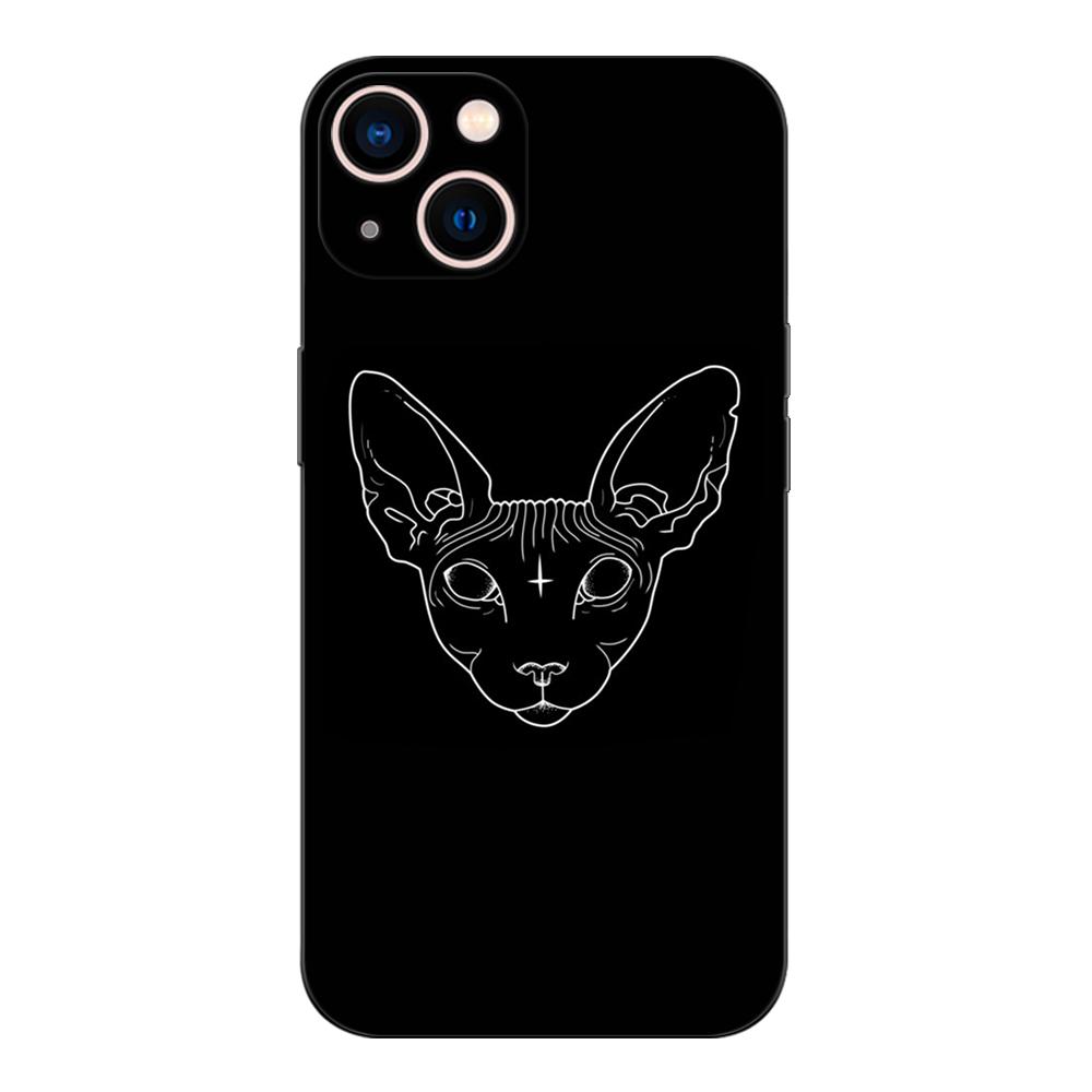 Black Tpu Case For Huawei Y9S Y6S Y8S Y5P Y7P Y8P Y7 Y5 Lite Prime 2018 Y6 2019 Cover Sphynx Cat