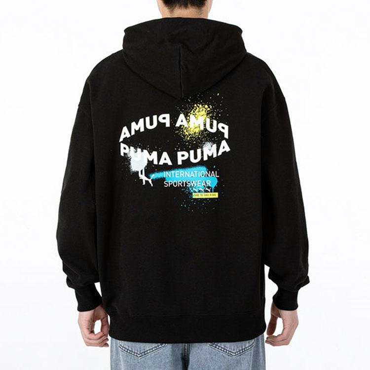 PUMA Sweatshirts Men's Black Hooded Moderate Regular 536061-01