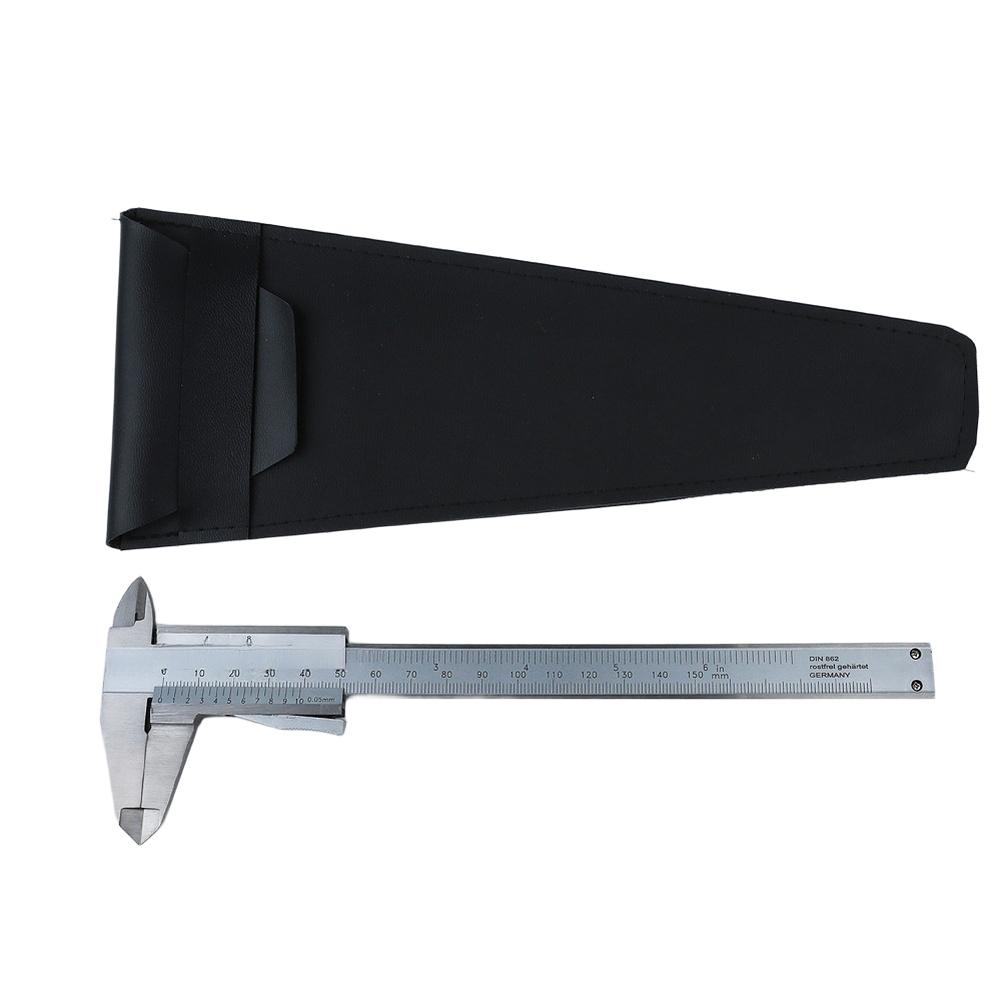 150mm Stainless Steel Vernier Caliper High Accuracy 005mm Measurement Range Locking Screw Vernier Caliper China Mainland