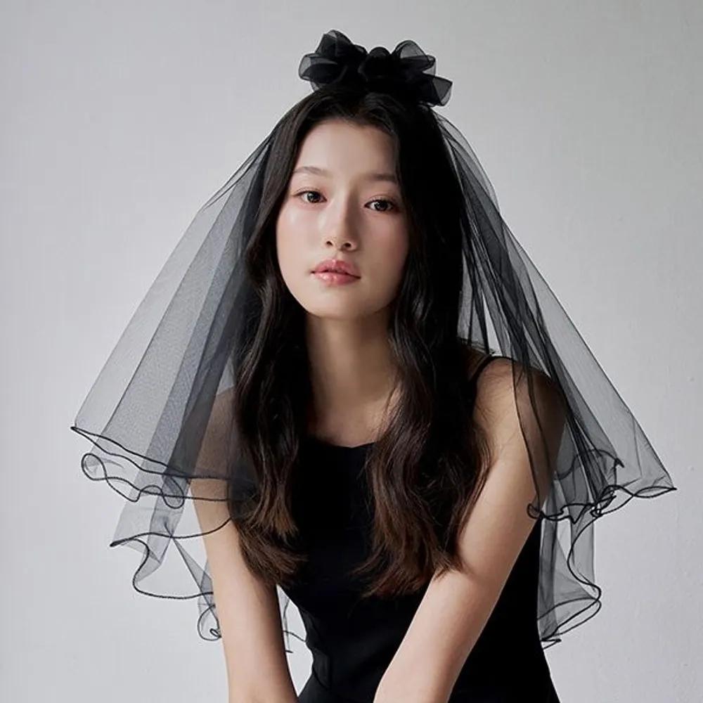 Crystal Long Veil JP-25-095CB white