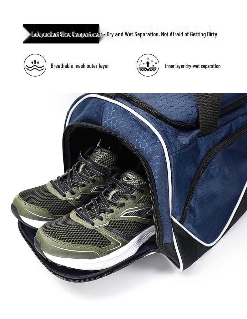 Unisex Sports Travel Bag with Shoe Compartment - Crossbody, Shoulder, and Handheld Options for Fitness & Yoga