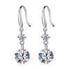 Women's 925 Sterling Silver AAAAA Zircon Long Earrings Fashion Jewelry for Wedding Gift