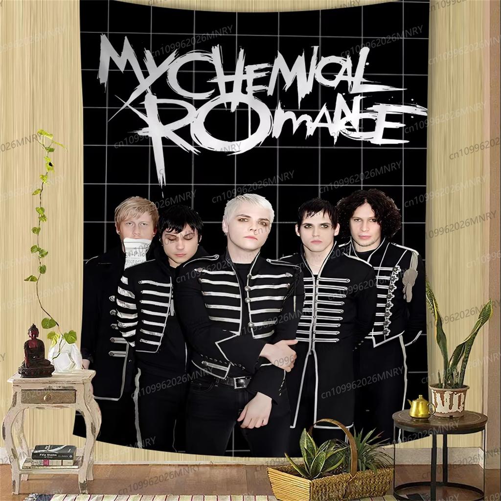 My CChemical RRomance Band Printed Large Wall Tapestry Hanging Tarot Hippie Wall Rugs Dorm Cheap Hippie Wall Hanging Tapestry