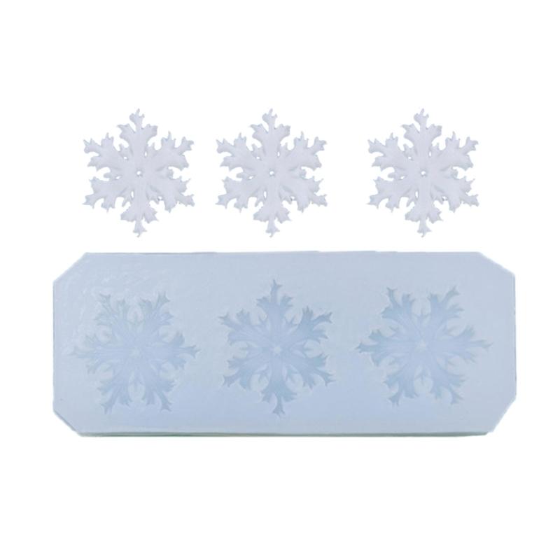 Snowflake Silicone Mold For Chocolate Baking Christmas Cake Decoration Reusable Food Safe Nonstick Design Mould