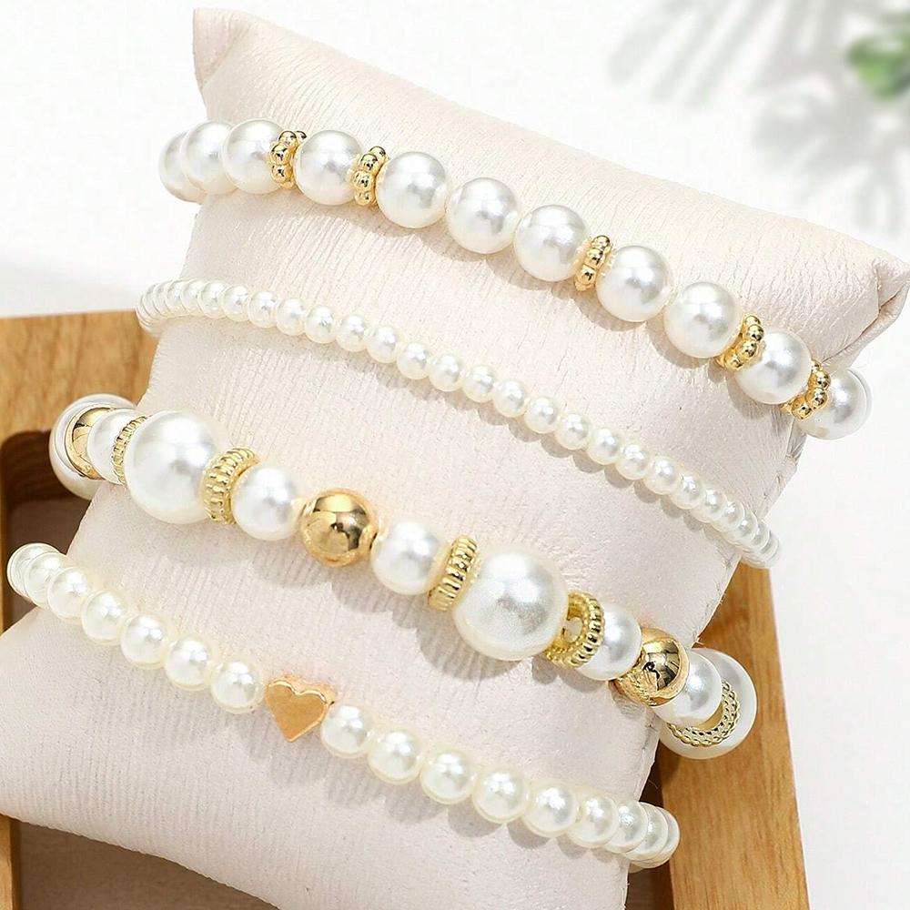 4pcs Women's Zircon Set Fashionable and Casual Artificial Zircon Bracelet Set, Suitable for Daily Wear and Holiday Gifts for Fri
