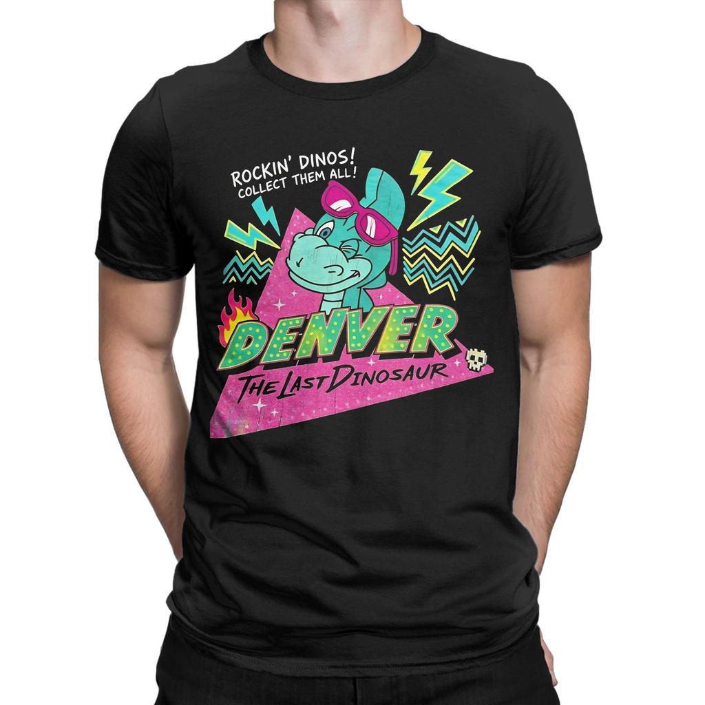 Retro Denver The Last Dinosaur 90s Cartoon Nostalgia Novelty 100 Cotton Tshirt Denver The Last Dinosaur Tees Tops For Unisex