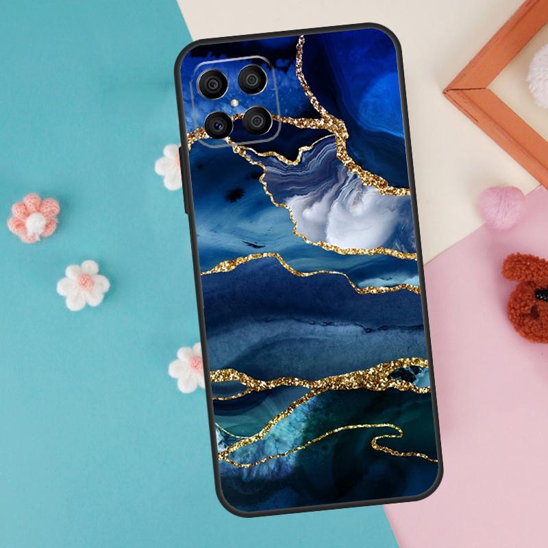 Gold Indigo Faux-Malachit Hülle Für Honor Magic 7 Lite 5 6 Pro Honor X9a X8a X8 X9 X8b X9c X9b 50 70 90 200 Lite Abdeckung