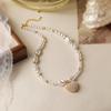 HECHENG,Sweet Romantic Brass Heart Pentagram Teardrop Pearl Necklace Bohemian Style Conch Shell Pearl Jewellery