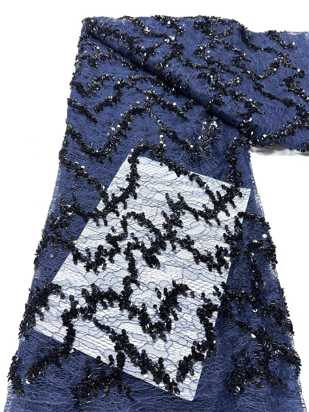 

5 Yards Luxury African Sequins Lace Fabric 2026 High Quality Lace French Nigerian Sequins Lace Fabric For Wedding Party Dress 5 yards&120cm