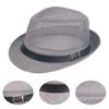 Fedora da uomo a tesa larga in rete per primavera estate, tinta unita, a basso profilo, cappello parasole per esterni