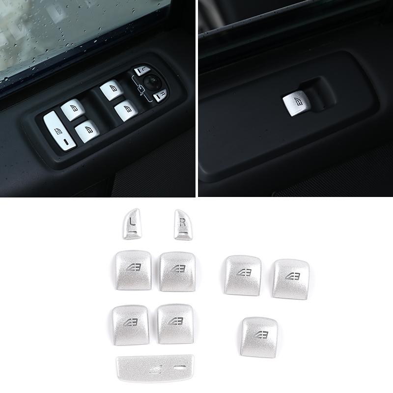 ABS Carbon Car Window Lift Switch Button Panel Cover Trim For Land Rover Discovery 4 2010-2016 For Range Rover Sport 2010-2013