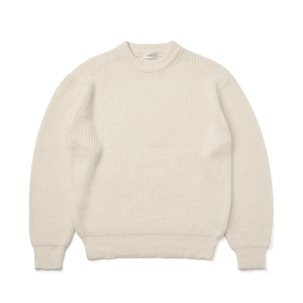 Berno [Casual] Alpaca Crew-Neck Knit Ivory Reference/L