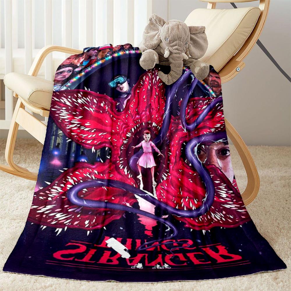 Stranger Things Blanket Suitable for sofas,travel, living rooms also a good gift for friends and family Suitable for all seasons.