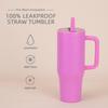 1200ml Double Wall Vacuum Insulated Travel Tumbler With Leakproof Foldable Straw Lid Car Office Outdoor