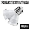 Light Lamp Bulb Socket Screw E27 LED Base E27 To 2-E27 Splitter Adapter Lamp Holder Socket Bulb Holder Lighting Accessories