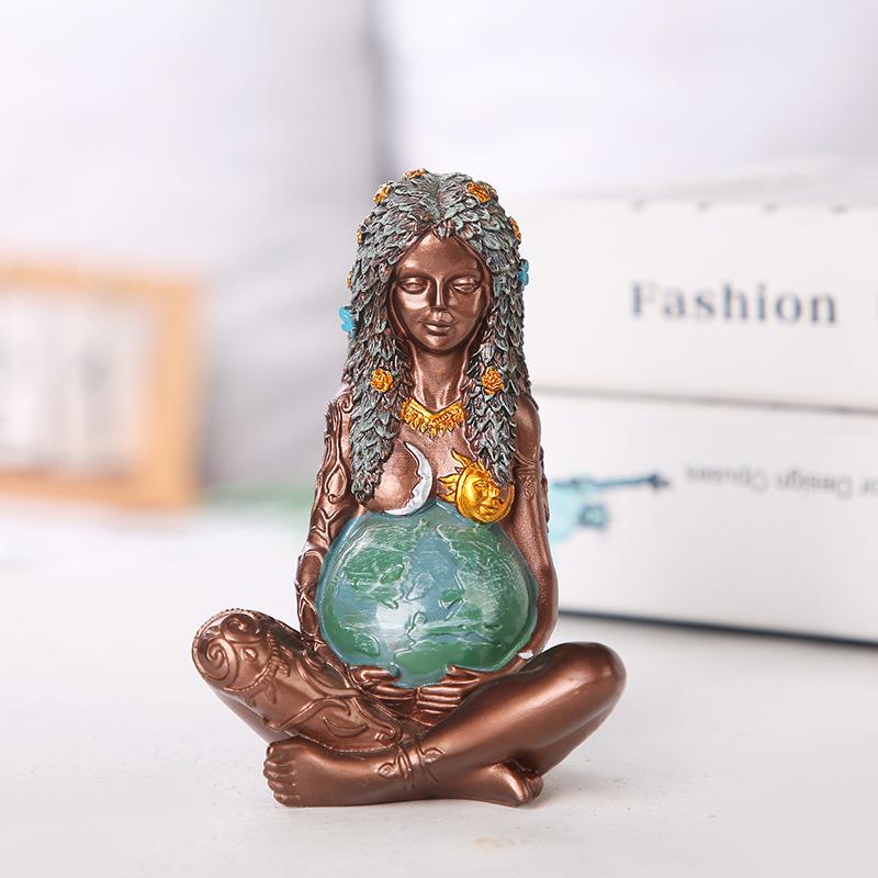 Mother Earth Statue Gaia Goddess Statue Resin Artifact Decoration Mother Earth Art Decoration Desktop Gift Room Decor