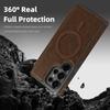 case for S26 S25 S24 S23 S22 plus ultra Magnetic flip leather case insert the card Wireless Charging Anti-Fingerprint plain