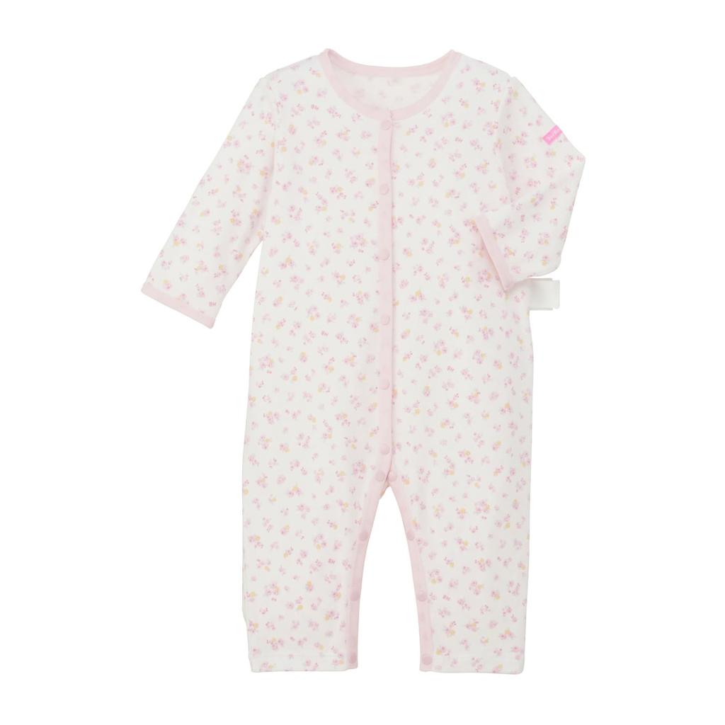 Miki House Hot Biscuits Coverall Underwear, Boys and Girls, Baby, Kids, Children's Clothing, Pink, 80cm, 70-2441-143