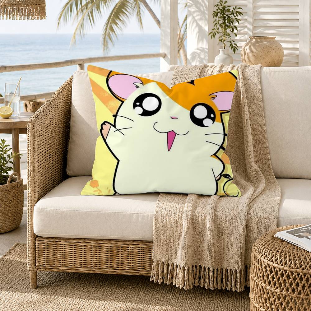 CUTE HHamtaro Kawaii World Pillow Case for Sofa Living Room Home office Decor Protective Cover