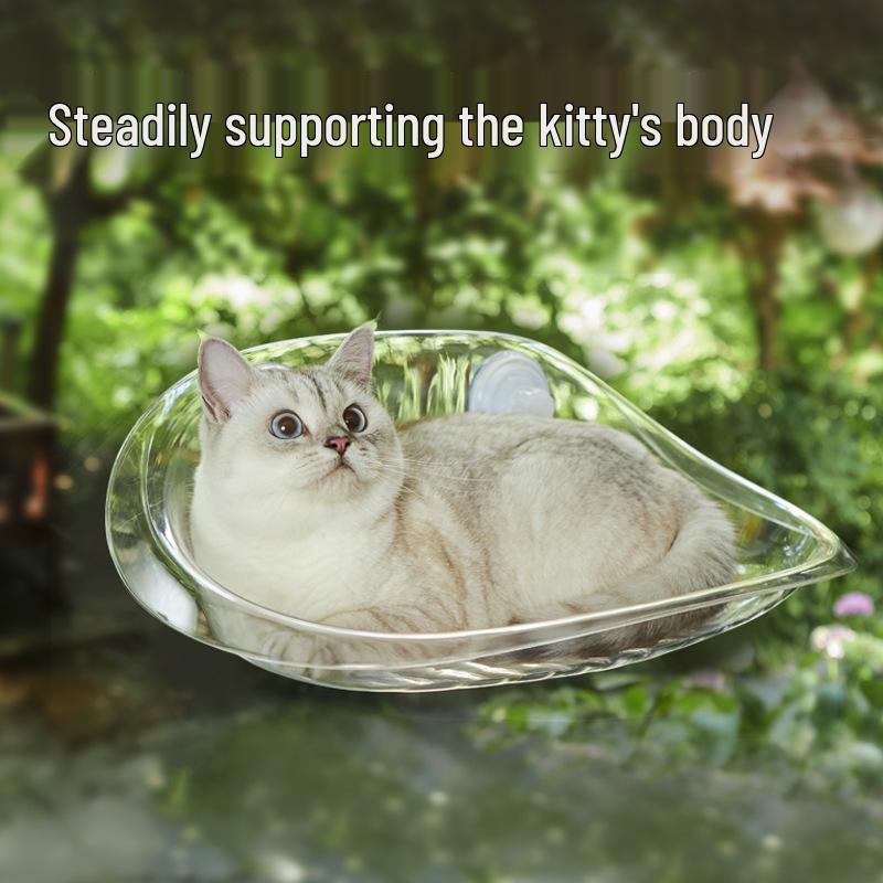 Cute Tail Cat Window Hammock: Sunbathing Bed with Suction Cups