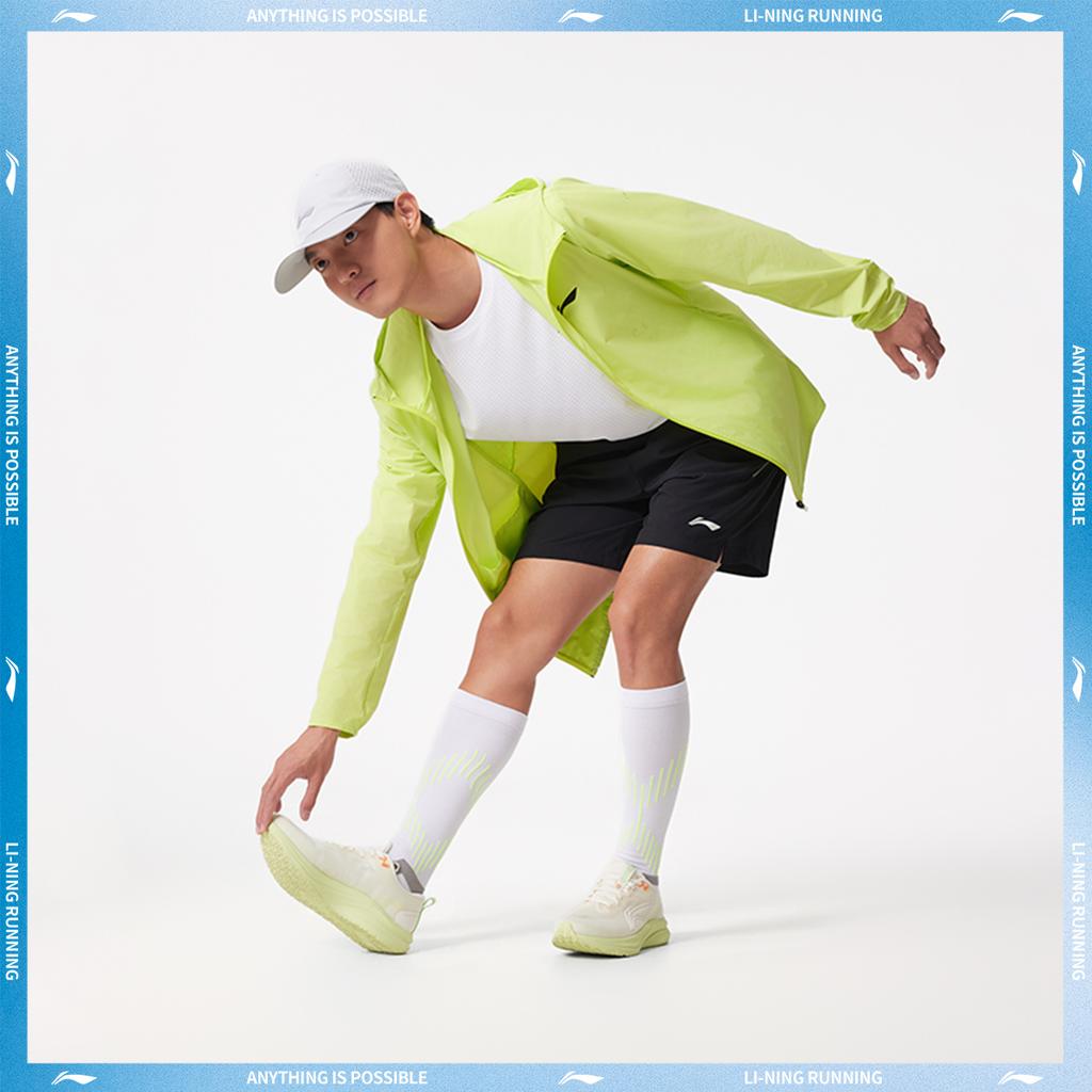 Li-Ning Comfortable Casual Simple Versatile Quick-Dry Lace-Up Five-Point Sports Shorts Men shorts Black AKSV089-1