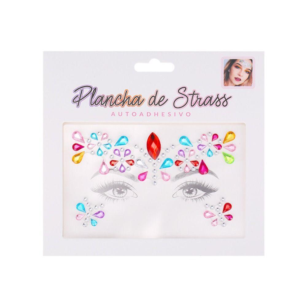 Glitter Facial Rhinestone Stickers Colorful Rhinestone Eye Shadow Eyebrow Stickers  Make Up