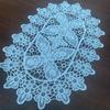 Oval Flowers Embroidery White Bed Table Runner Flag Cloth Cover Kitchen Wedding Christmas Table Decoration and Accessories