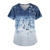 Women's V-neck Fashion Casual Printed Tops And Protective Workwear