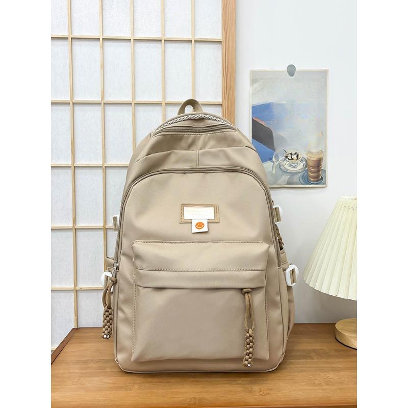 

Школьный рюкзак для женщин Простой Вместительный Рюкзак для учеников средней школы Повседневный рюкзак average size хаки