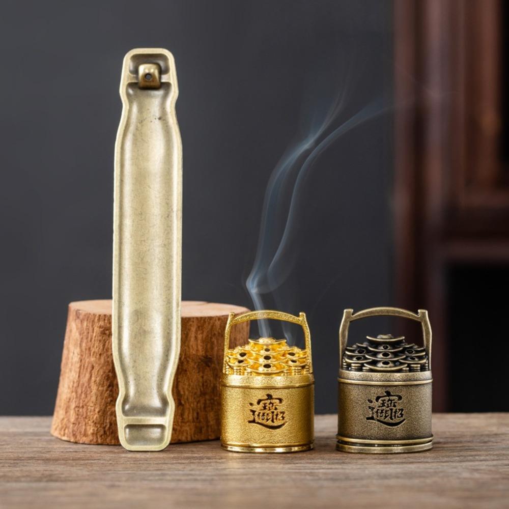 Classical Design Hollow Out Incense Burner Elegant Style Hollow Out Pattern Metal Incense Burner Metal Material