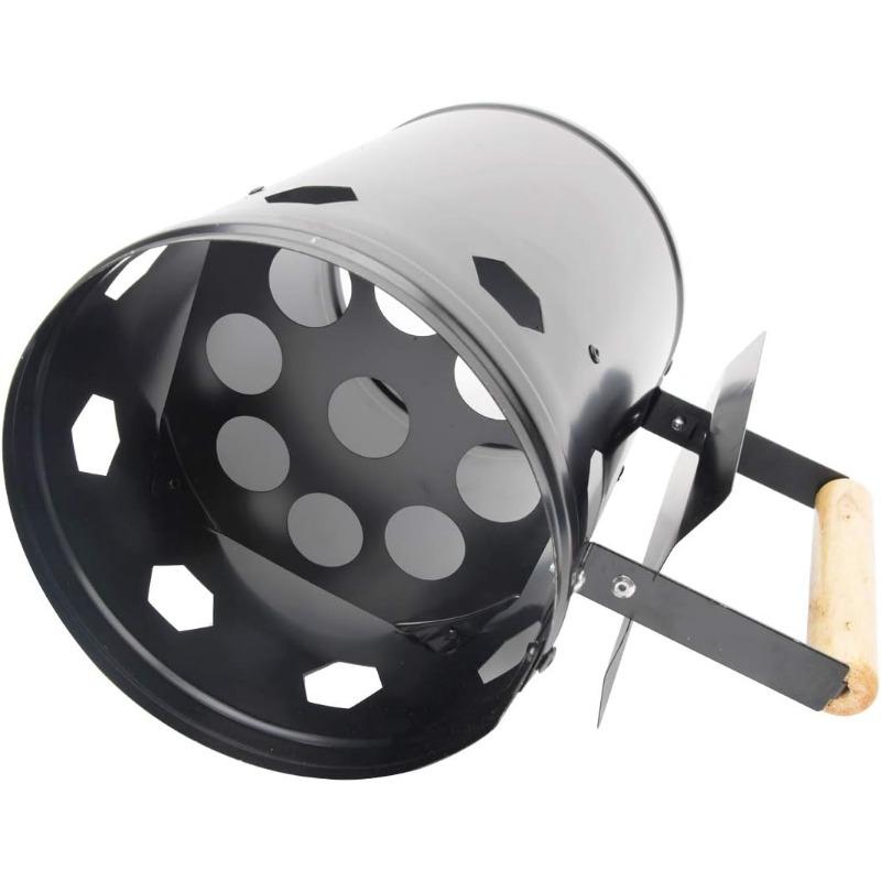 Charcoal Ignition Barrel Carbon Stainless Steel Rapid Fire Starter Can Outdoor Chimney Starter for Camping Cooking Barbecue BBQ