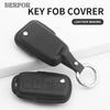 Car Key Cover For VW Volkswagen MK7 Golf 7 Passat Tiguan MK2 For SEAT Ateca Leon FR 2 PU Car Key Protector Shell Accessories