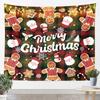 Christmas Tapestry Santa Claus Wall Art Snowman Wall Hanging Blanket for Living Room Bedroom Gingerbread Home Decor Small