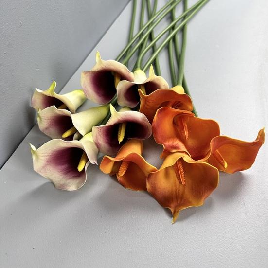 Artificial Common Calla Lily Realistic Fake Flower Stem Home Office Wedding Party Indoor Outdoor Faux Bloom Centerpiece Decoration