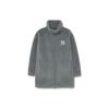 MLB Logo Embroidered Stand Collar Long Sleeve Fleece Jacket Women jackets Gray 3FFDB0136-50GRS
