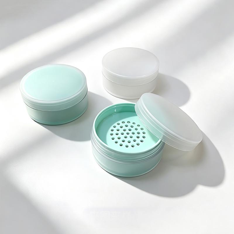 1Pcs 15G Empty Cosmetic Container Makeup Compact Portable Loose Powder Box Plastic Loose Powder Jar With Sifter