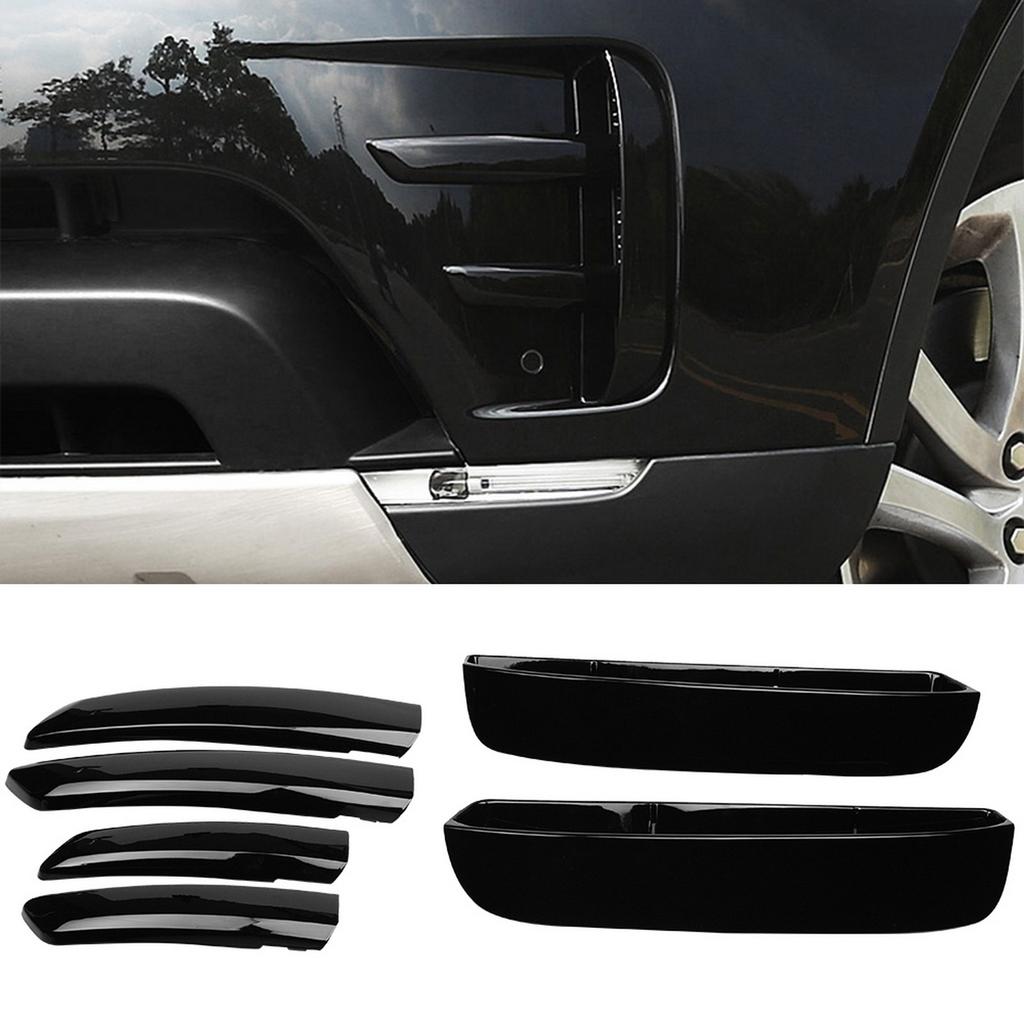 6Pcs Black ABS Plastic Front Fog Lamp Cover Trim for Discovery 5 2017‑2018