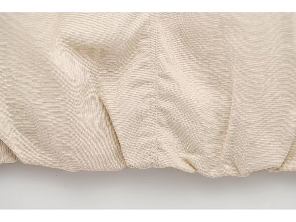 2025 Spring Women's European & American Style Linen Blend Bomber Jacket
