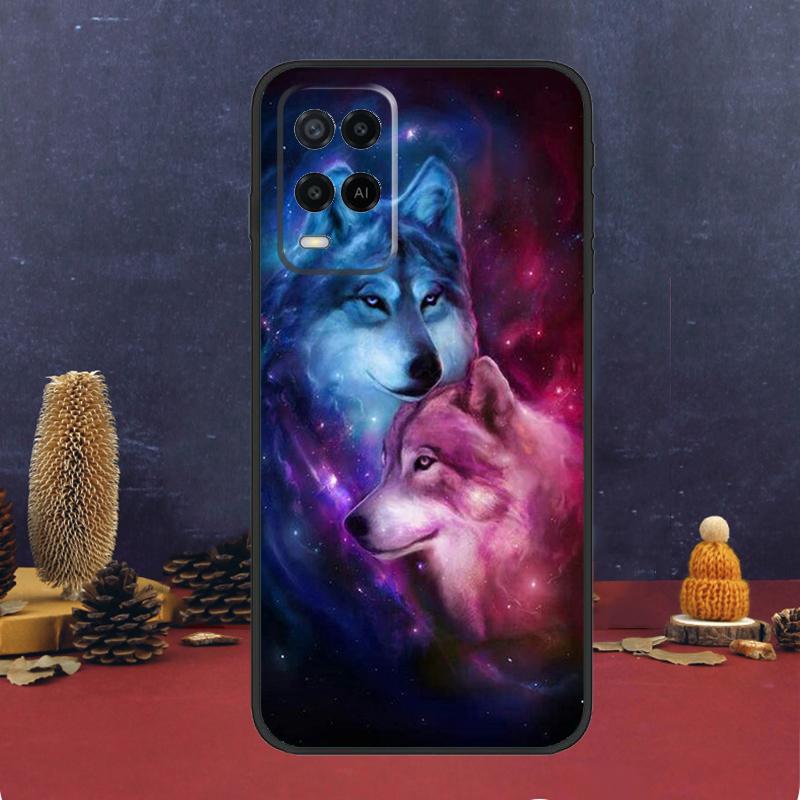 Animal Wolf Galaxy Case For Oppo A60 A80 A40 A6 A5 Pro A15 A16 A17 A57 A94 A74 A54 A76 A96 A18 A38 A58 A78 A98