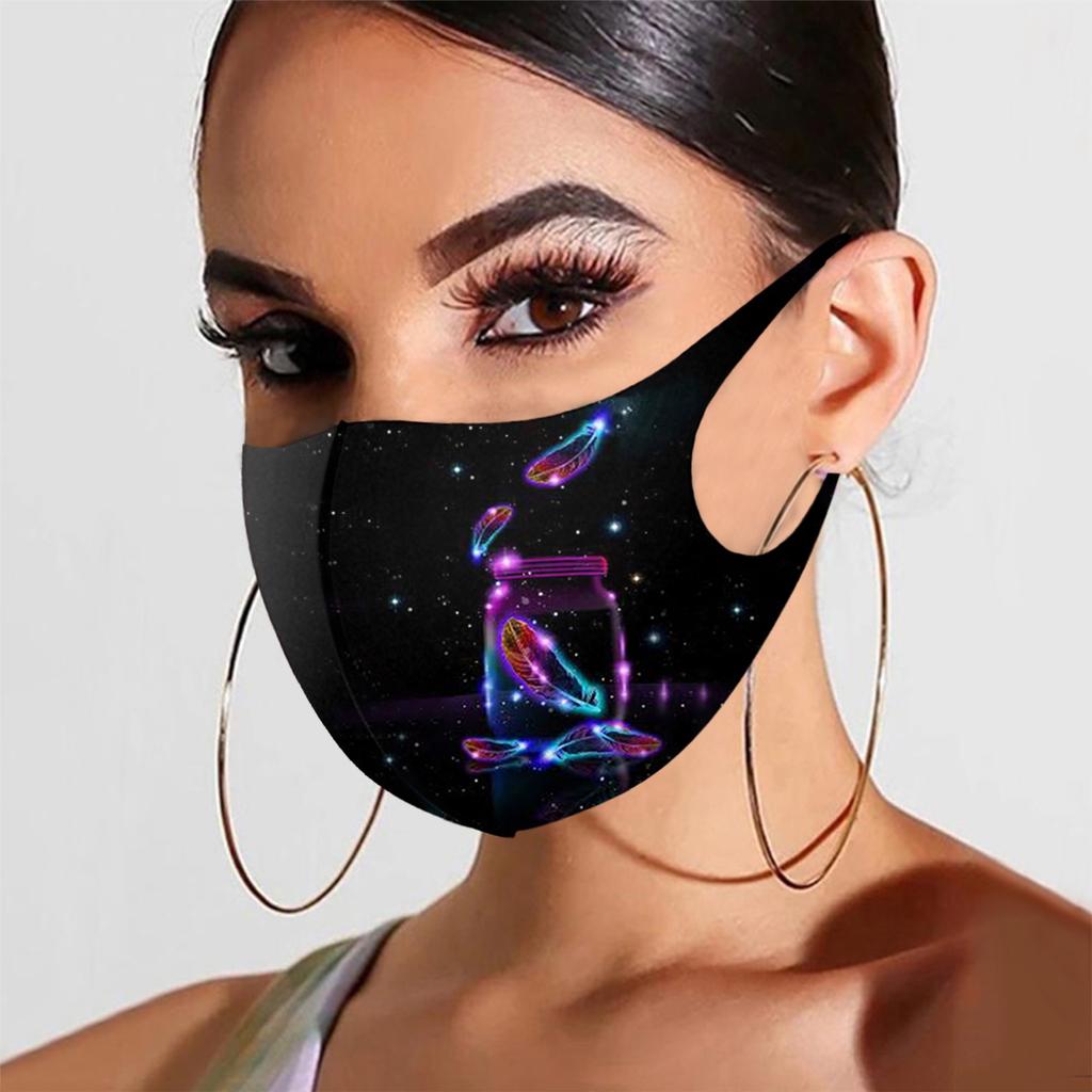Adult Mask Printed Mask for  Washable Face Mask
