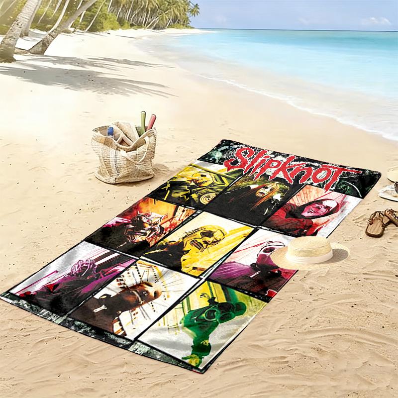 Slipknot's Dark Star Symbolism beach towel Beach towel for vacation photos Portable for travel swim Absorbent bath towel seaside printing beach towel