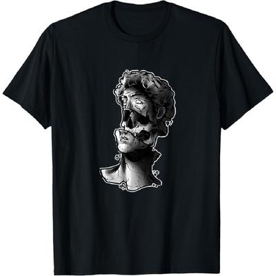 David Greek Sculpture Statue Skull Inside Sculptor Artist T-Shirt(2)