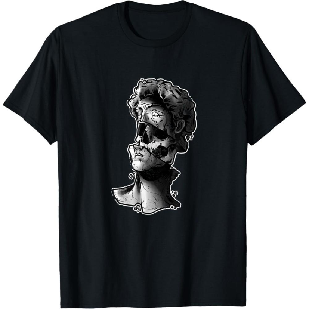 

David Greek Sculpture Statue Skull Inside Sculptor Artist T-Shirt(2) XXXXXL чорний