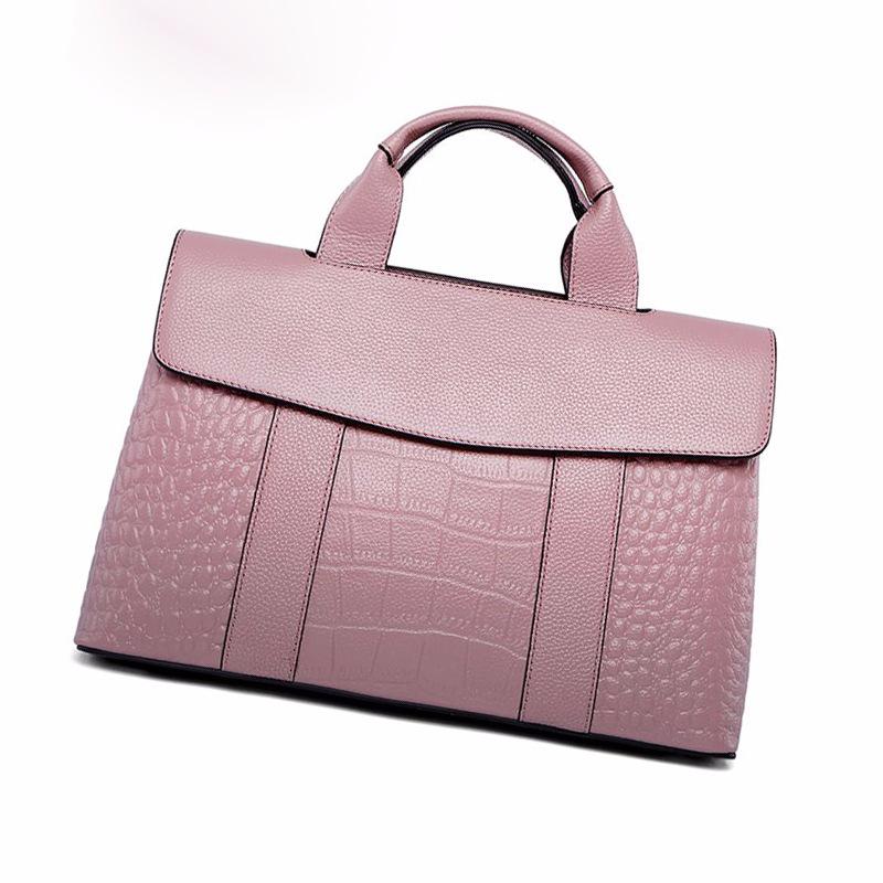 Leather Crocodile Pattern Handbag Large Capacity Women's Bag European and American Fashion Versatile Crossbody Single Shoulder Women's Bag