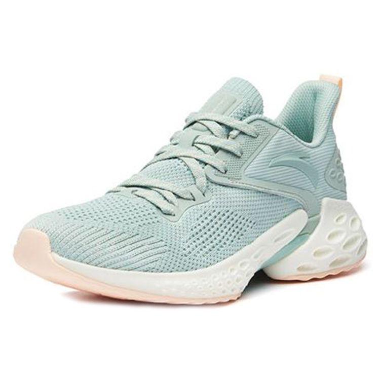 Anta Wormhole Technology Shock Absorption Non-Slip Low-Top Running Shoes Women Running Shoes Light-Green 12935588-3