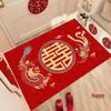 Festive Red Wedding Entrance Mat: Water-Absorbing, Anti-Slip Door Mat