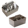 Square Rectangular Stackable Desktop Storage Organizer Divided Basket Plastic Bin 4 Compartments 5 Compartments